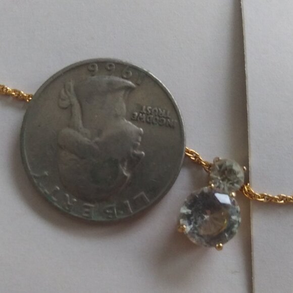 SWAROVSKI SWAN LOGO Pendant Necklace clear Crystal gold tone chain and setting - Picture 16 of 16